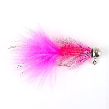 Hand Tied Marabou Feather jig Heads 1/16 oz-1/32 oz Crappie jig Fishing  Lure kit for Panfish，Sunfish，Bluegill，Perch，Walleye